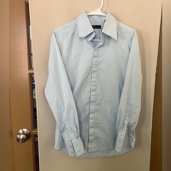 7 Diamonds Mens Small Light Blue Long Sleeve‎ Button Up Shirt - Picture 1 of 8